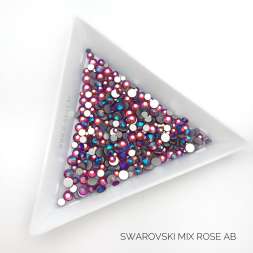 Стразы Swarovski ROSE AB MIX 144 шт (микс размеры)  