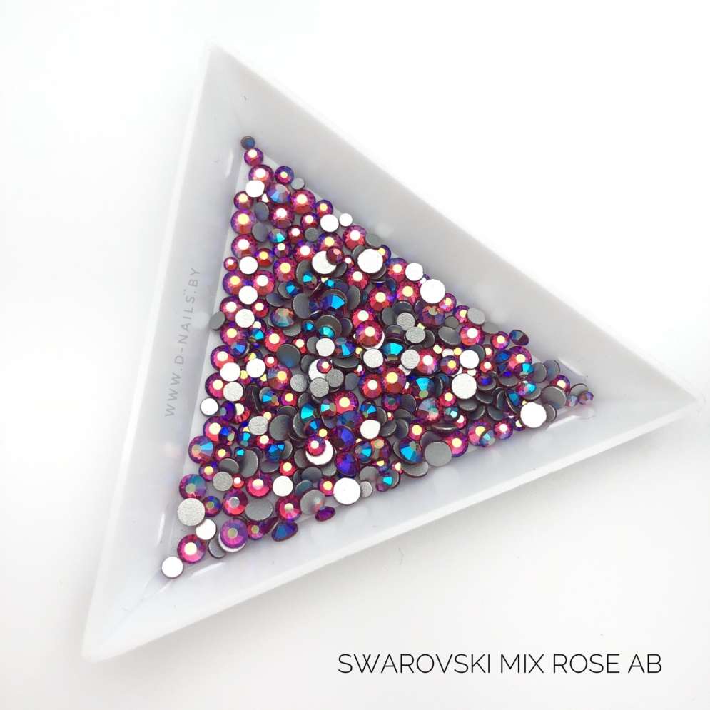 Стразы Swarovski ROSE AB MIX 144 шт (микс размеры)  