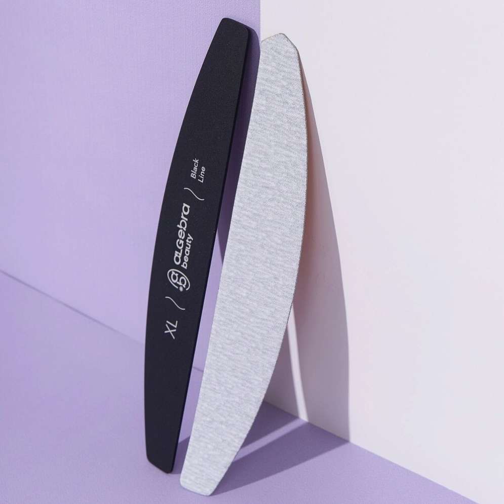 Algebra Beauty Сменные файлы HARD GRAY для пилки на тонкой основе XL, 120 грит (50 шт) 