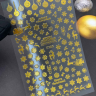 Наклейки новогодние 3D F283 цвет золото 