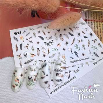 Fashion Nails Слайдер-дизайн WHITE № 94