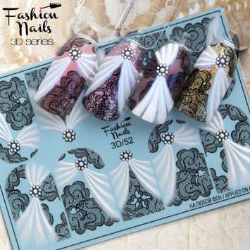 Fashion Nails Слайдер-дизайн 3D № 52