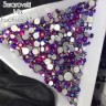 Стразы Swarovski FUCHSIA AB MIX 144 шт (микс размеры)   