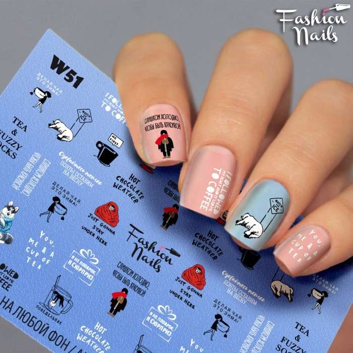 Fashion Nails Слайдер-дизайн WHITE № 51