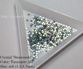Стразы ss4 Tanzanite AB 1.5-1.7mm 100шт 