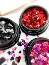 Микс сердечки Арт.2030 (розовый зеркальный)   