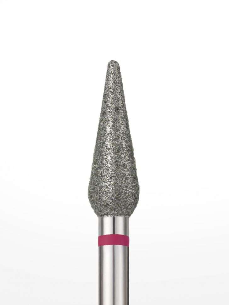 Фреза алмазная с закругленным концом "КАПЛЯ" 4,0 мм мелкая зернистость