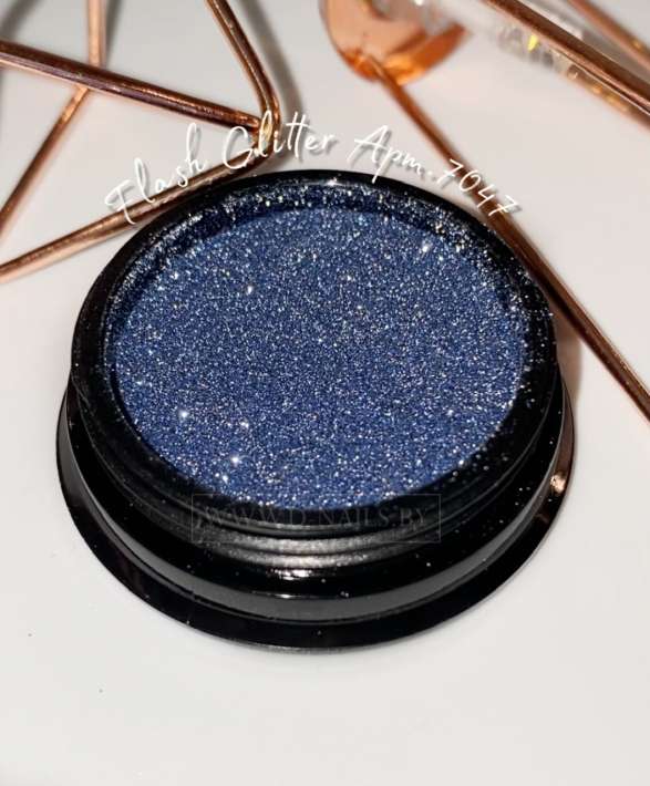 Светоотражающий Flash glitter голубой Арт.7047