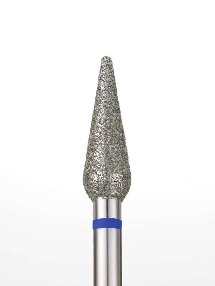 Фреза алмазная с закругленным концом "КАПЛЯ" 4,0 мм средняя зернистость  