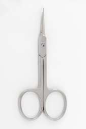 Ножницы для кутикулы Silver Star НСС-5 (23мм) ручной заточки узкие, загнутые серия Classic  