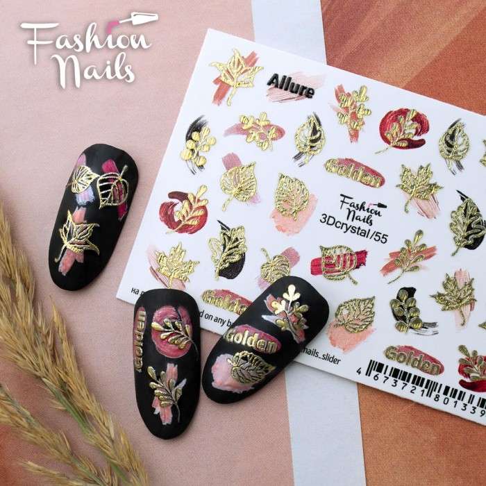 Fashion Nails Слайдер-дизайн 3D CRYSTAL № 55