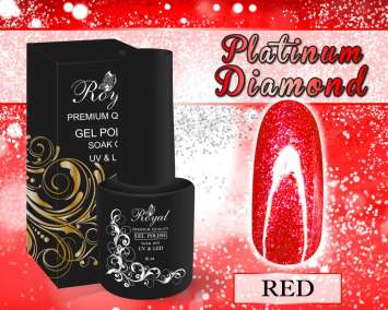 Гель-лак ROYAL Платинум Red 10 ml              