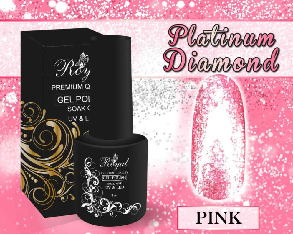 Гель-лак ROYAL Платинум Pink 10 ml               