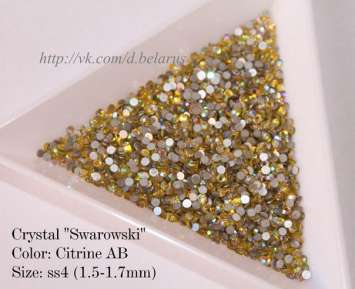 Стразы ss4 Citrine AB 1.5-1.7mm 100шт  