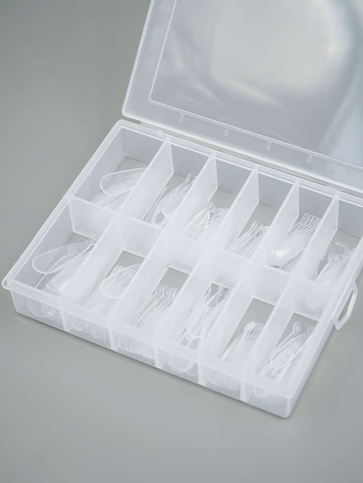 Верхние формы для наращивания в контейнере "Миндаль" (120 шт.)