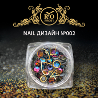 Rio Profi Nail дизайн в банке (стразы, металлические украшения, прозрачные бульонки) №2