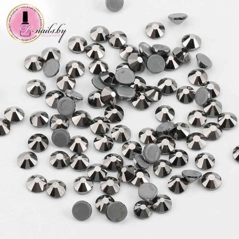 Стразы ss4 Jet Hematite 1.5-1.7mm 100шт   