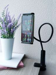 Гибкий держатель для телефона и планшета на струбцине черный