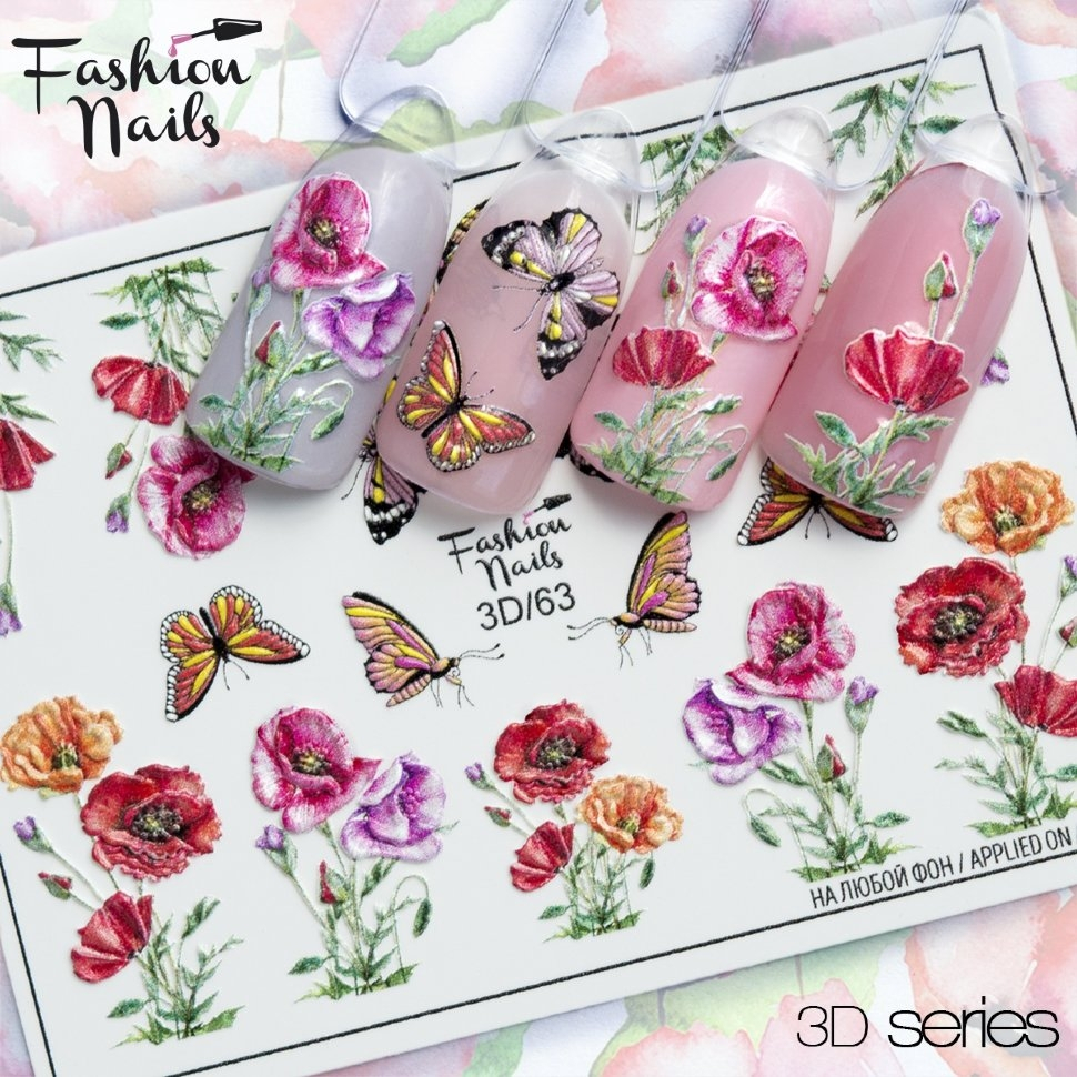 Fashion Nails Слайдер-дизайн 3D № 63