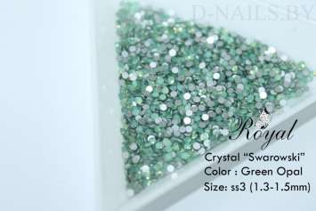 Стразы ss3 Green Opal 1.3-1.5mm 100шт