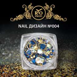 Rio Profi Nail дизайн в банке (стразы, металлические украшения, прозрачные бульонки) №4