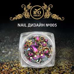Rio Profi Nail дизайн в банке (стразы, металлические украшения, прозрачные бульонки) №5