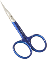 Ножницы для кутикулы Silver Star НСС-6 BLUE (22мм) ручной заточки узкие, загнутые серия Classic   