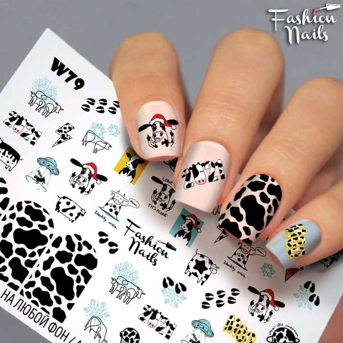 Fashion Nails Слайдер-дизайн WHITE № 79