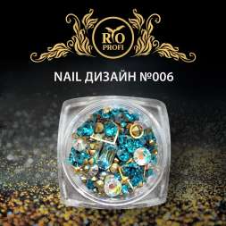 Rio Profi Nail дизайн в банке (стразы, металлические украшения, прозрачные бульонки) №6