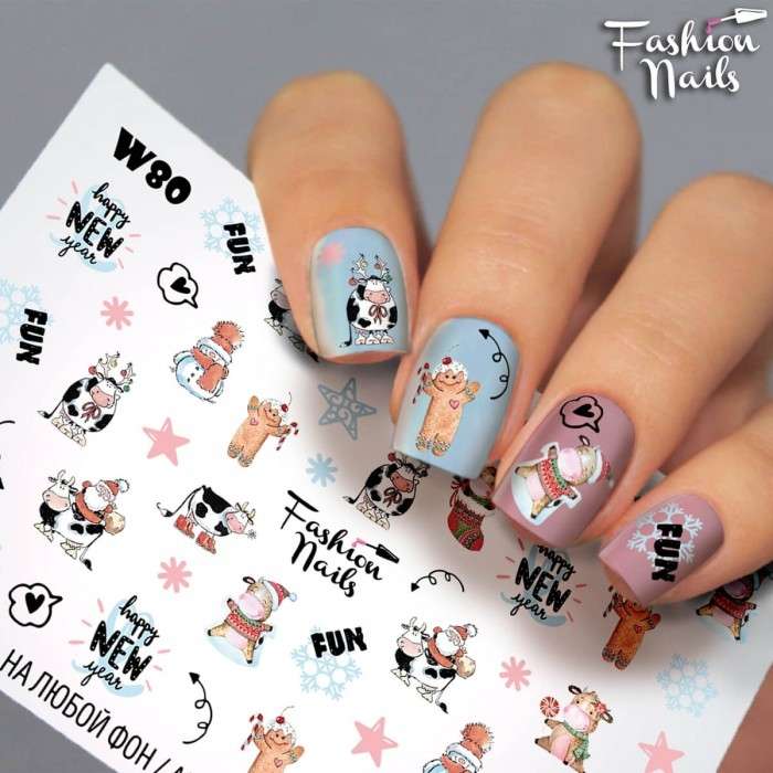 Fashion Nails Слайдер-дизайн WHITE № 80