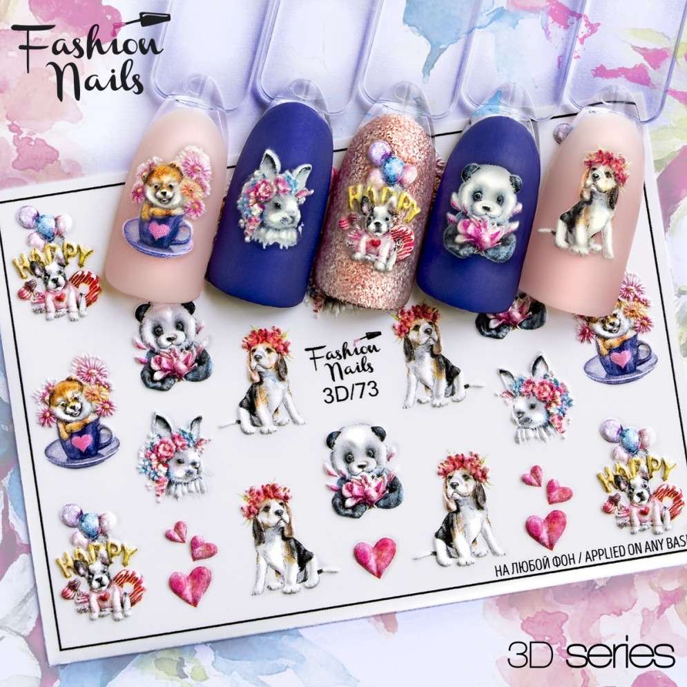 Fashion Nails Слайдер-дизайн 3D № 73