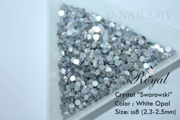 Стразы ss8 White Opal 2.3-2.5mm 100шт    