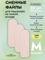 Algebra Beauty Сменные файлы для пилок-терок, размер М, 240 грит, 50 шт 
