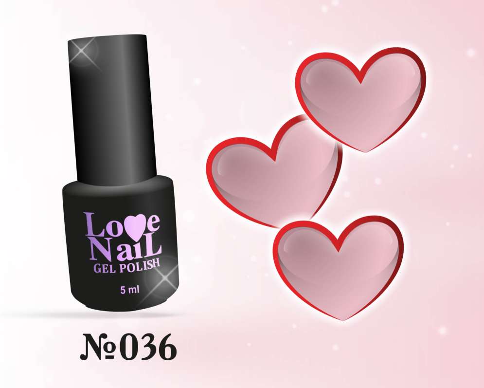 036 LOVE NAIL ГЕЛЬ ЛАК класса Premium  