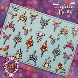 Fashion Nails Слайдер-дизайн 3D № 10