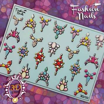 Fashion Nails Слайдер-дизайн 3D № 10