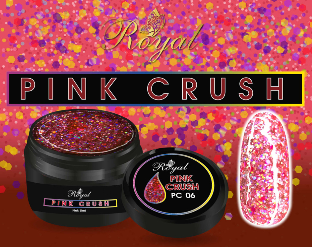 PC06 Гель глиттер &quot;Pink Crush&quot; Royal 5 ml    