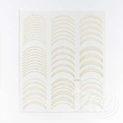 1411 Наклейки металлизированные арка золото