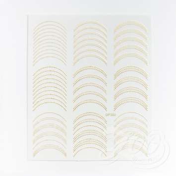 1411 Наклейки металлизированные арка золото