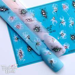 Fashion Nails Слайдер-дизайн 3D CRYSTAL № 42